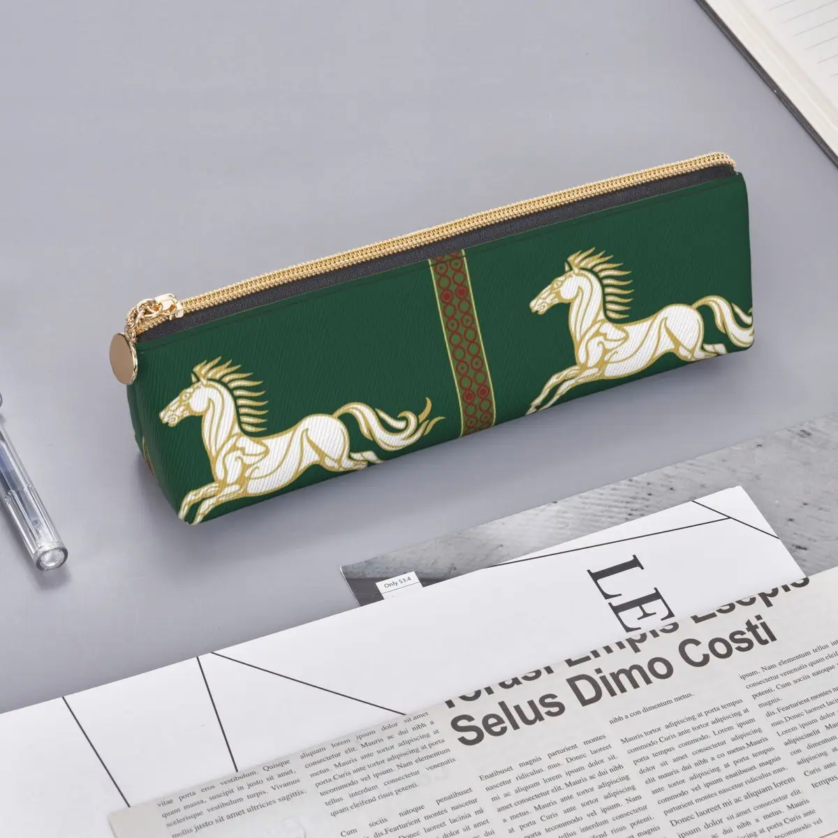 Banner Of Rohan Pencil Case for Students Gifts Pen Box Pencil Bag Stationery Supplies Pen Holder Bag