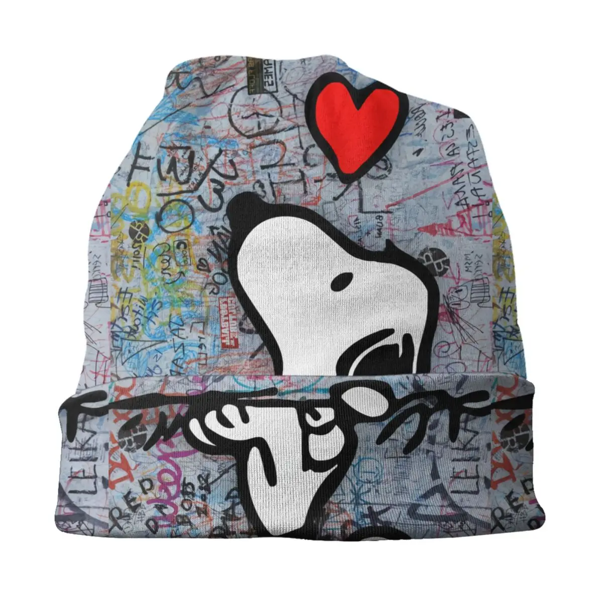 الكرتون سنوبي وودستوك القلب أنيمي Skullies Beanies قبعات للجنسين الحياكة قبعة الرجال النساء الشارع الكبار بونيه القبعات قبعة تزلج