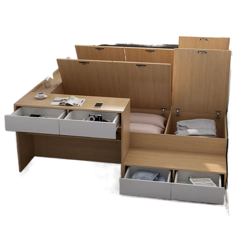 [مجموعة 57,000] الآن قم بعمل شقة صغيرة بسيطة وسرير مفرد من حصير التاتامي وصندوق مرتفع متكامل متعدد الوظائف