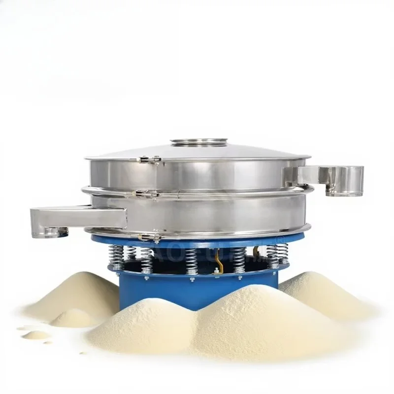 Customized Vibrating Motor Rotary Vibratory Screen Separator Wheat Flour Corn Starch Food Powder Sieving Equipment