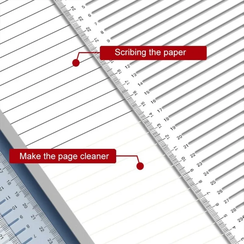 1Pc High Quality Transparent Ruler for Students A4 Homework Calligraphy Template Stationery