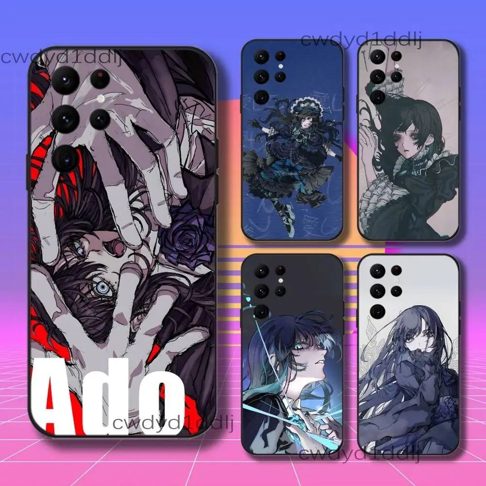 Ado Kyogen X Uta Phone Case For Samsung S10,S21,FE,S21 ,S26,S25,S24,S23,Ultra,S9,S22,Plus Black Shockproof TPU