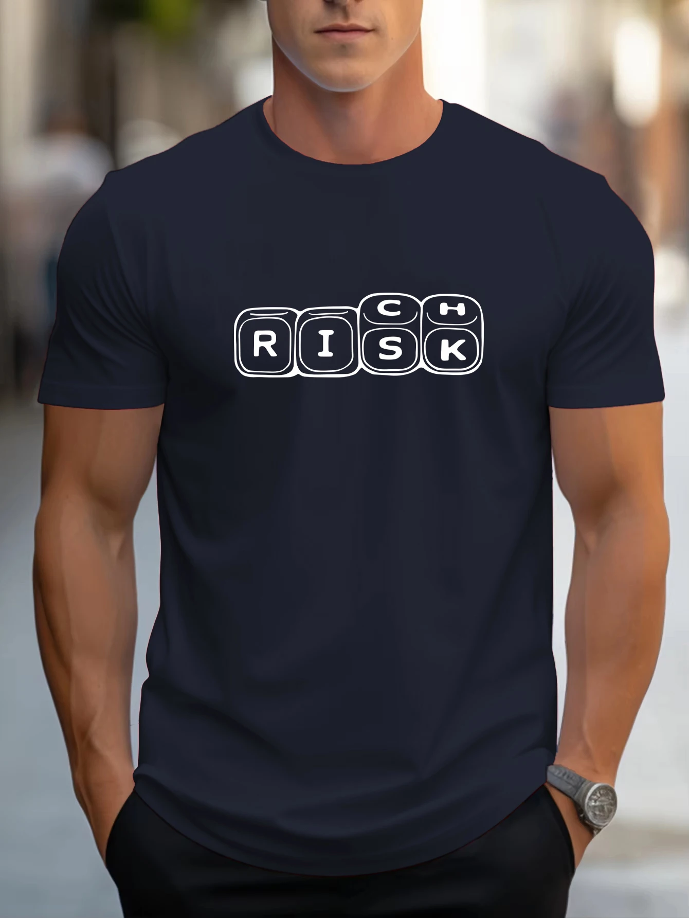 

Rish Also Means Risk Printing Mens T Shirts Summer Cotton T-Shirt Casual O-Neck Clothes Hip Hop Fashion Oversized Short Sleeve