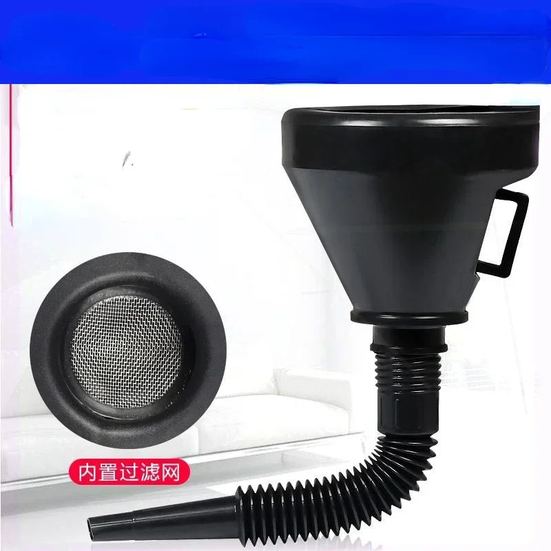 Auto Supplies Motorcycle Fuel Funnel With Filter Thickening Corrosion Resistant Retractable Travel Funnel