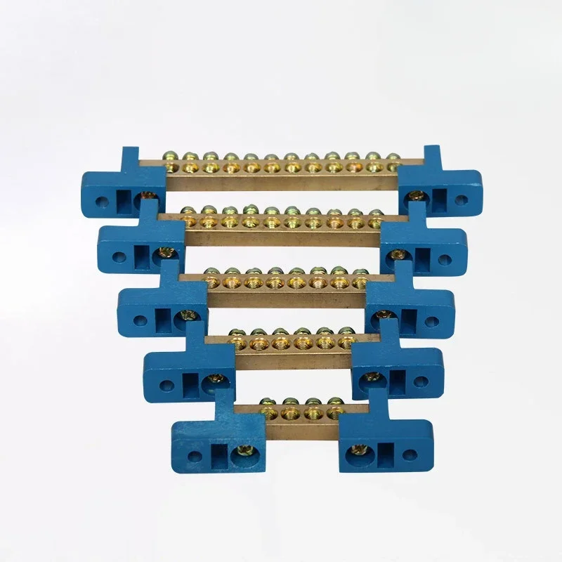 1PC Copper Terminal Block 4 6 8-bit Zero Wire Strip Distribution Box Terminal Block Copper Strip