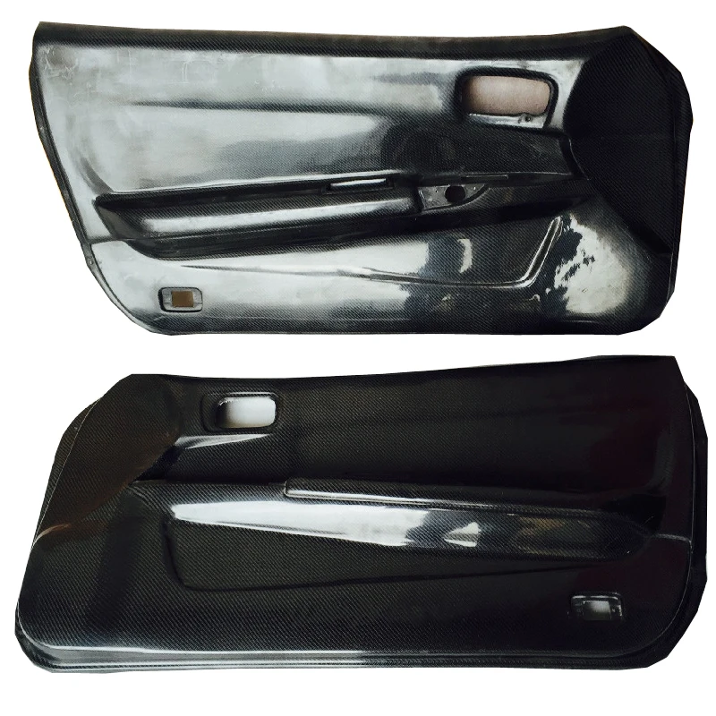 For Skyline R34 GTR RHD Carbon Fiber Inner Door Panel (Pair) CF Carbon Fiber