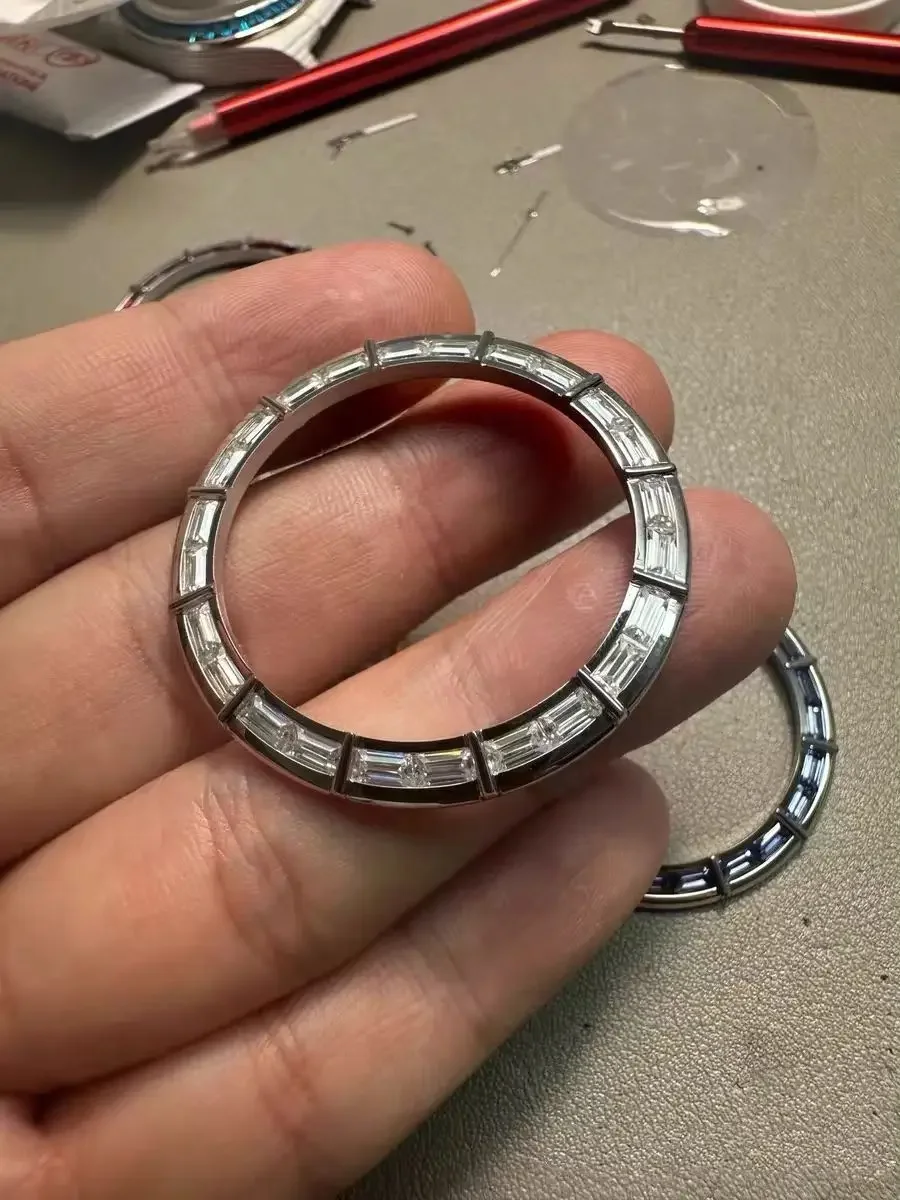 Customized RX Daytona Bamboo Ring Sapphire Modified bezel Compatible with 4130/4131