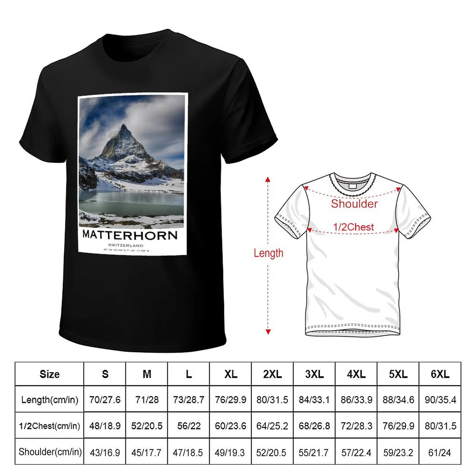 Matterhorn poster/ travel wall art / Switserland T-Shirt Moisture Wicking Quick Dry Tee