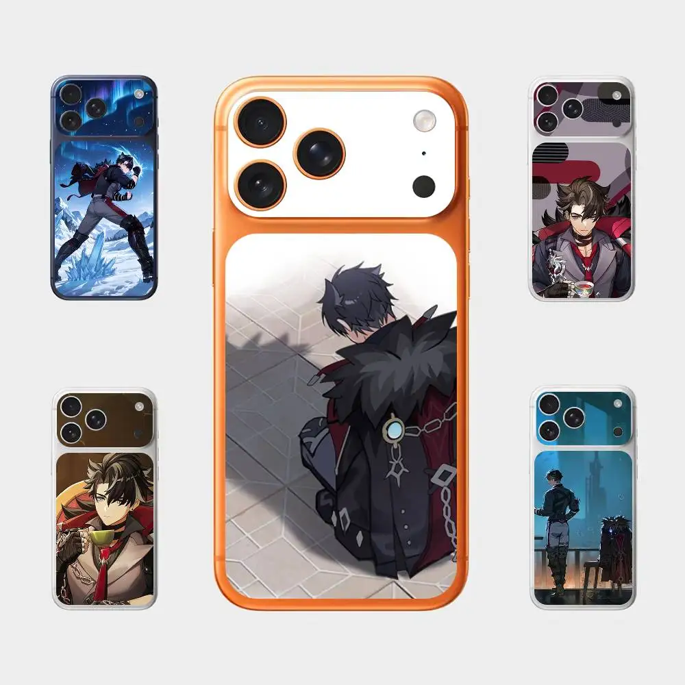 

Figure W-Wriothesley Plain Decal Skin for iPhone17 Pro Max Back Film Cover Wrap Screen Protector Anti-scratch Durable Sticker