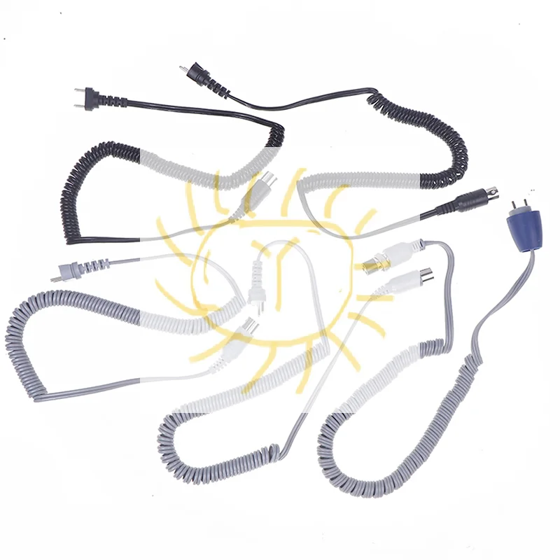 1pcs Black Grey 3-pin 9mm 6mm For Strong 210 204 90 105L 102L Nail Handle Power Cable Electric Manicure Drill Spring Wire