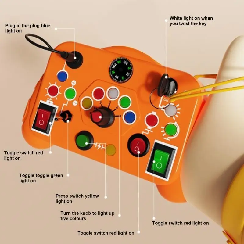 76HF Sensorisches Spielzeug Multifunktionales Brettspiel geschäftiges Spielzeugpraktikum zum Lernwerkzeug