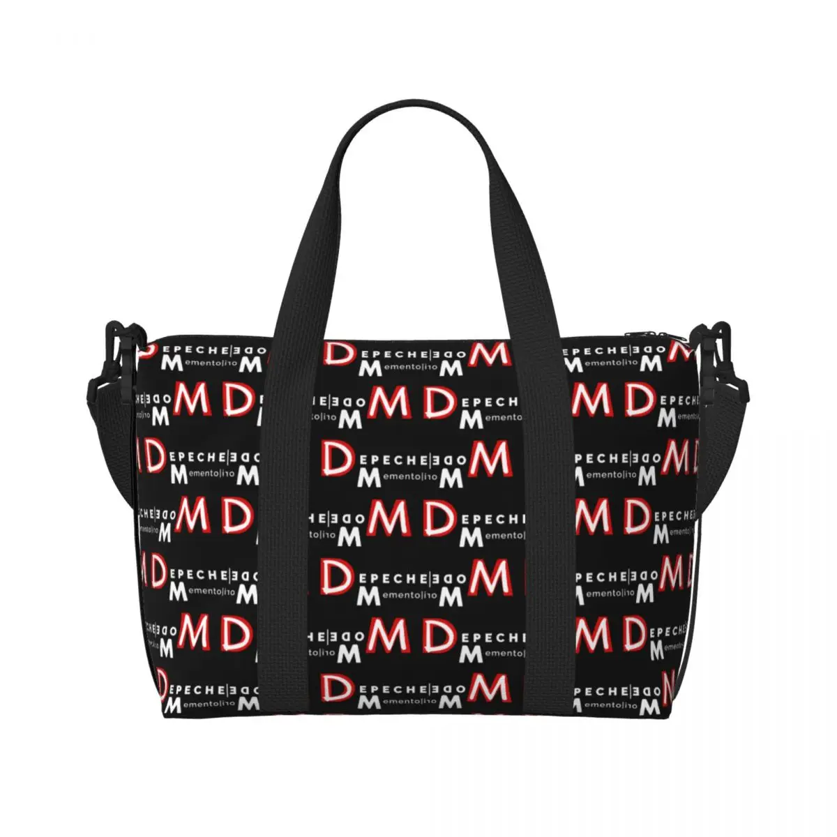 Custom Electronic Rock Depeche Cool Mode Beach Tote Bag Women Large Compartment Gym Beach Travel Bags