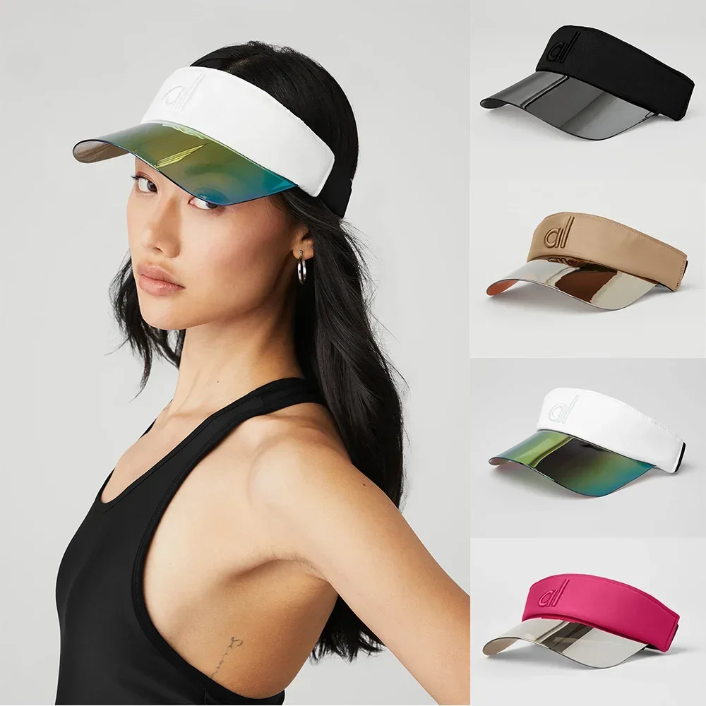 LO-Chapeau de soleil transparent pour hommes et femmes, casquette d'opérabilité réglable, haut vide, mode anti-perruque, chapeau de vélo, yoga d'été