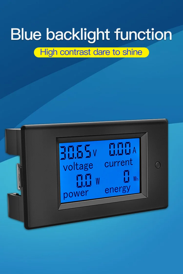Upgrade USB-Anschluss pzem051 50/100a DC digitales Ampere meter Voltmeter 6,5-V 4 in1 lcd Motorrads pannung Strom Strom Energie monitor – Detail 5