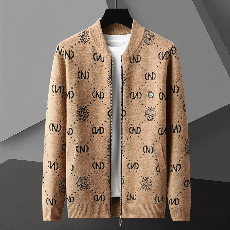 

Korean Sweaters Coat Designer Autumn Fashion Knit Cardigan Jacket Men Sweaters Letter Printing Cardigan Men Sweter De Hombre