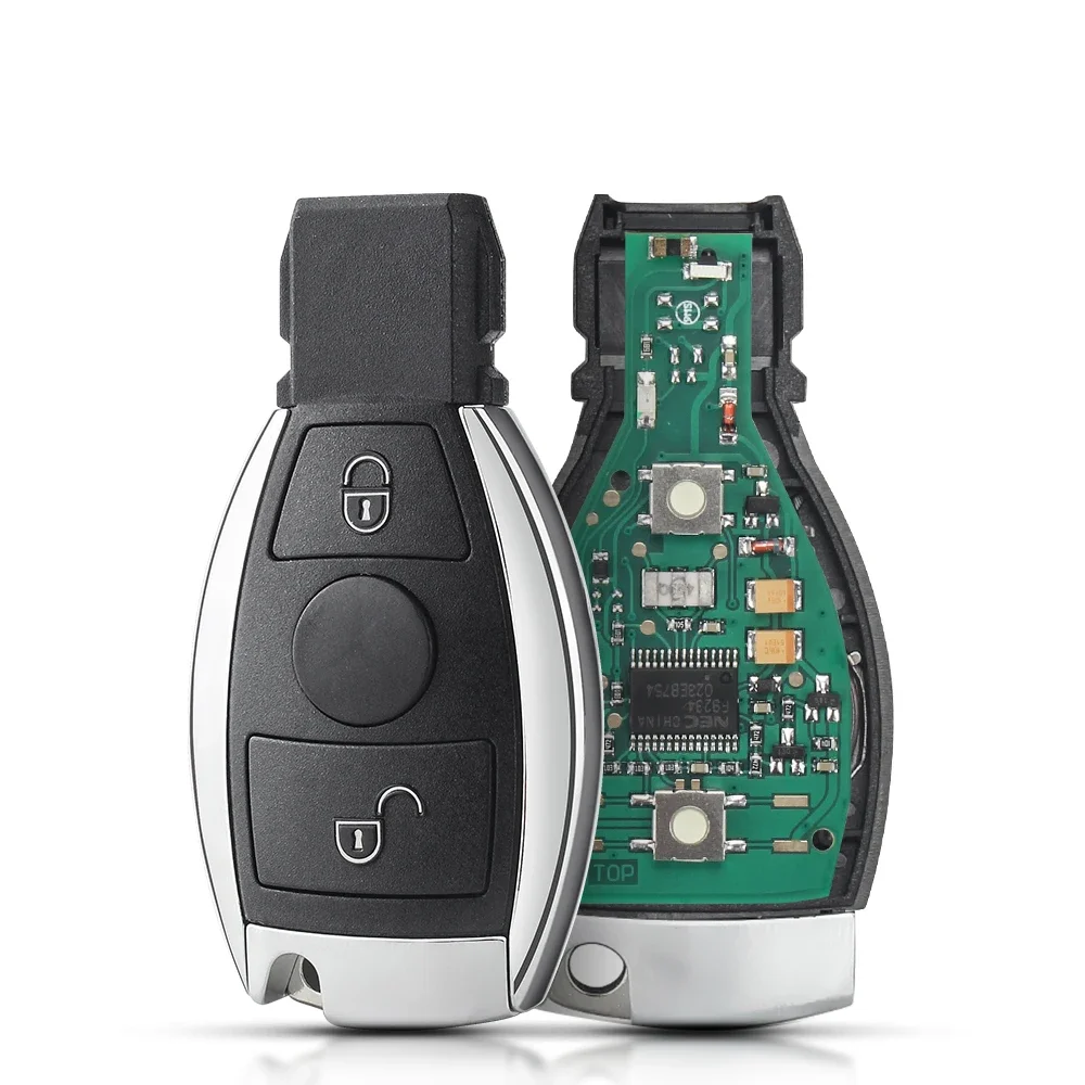 KEYYOU Smart Remote Auto Schlüsselanhänger für Mercedes Benz A B S E Klasse Unterstützung BGA & NEC Chip 315/433,92 MHz 2/3 Tasten