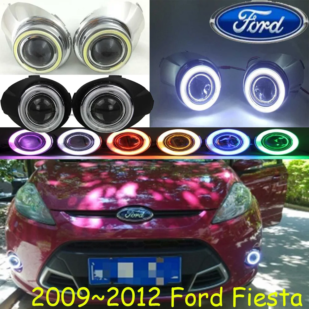 Car bumper headlight for Ford Fiesta fog light 2009 2010 2011 2012y car accessories halogen Fiesta head light