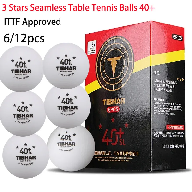 

TIBHAR 3 звезды бесшовные мячи для настольного тенниса 40+ новый АБС-материал Стандарты ITTF Профессиональные новые мячи для пинг-понга для соревнований