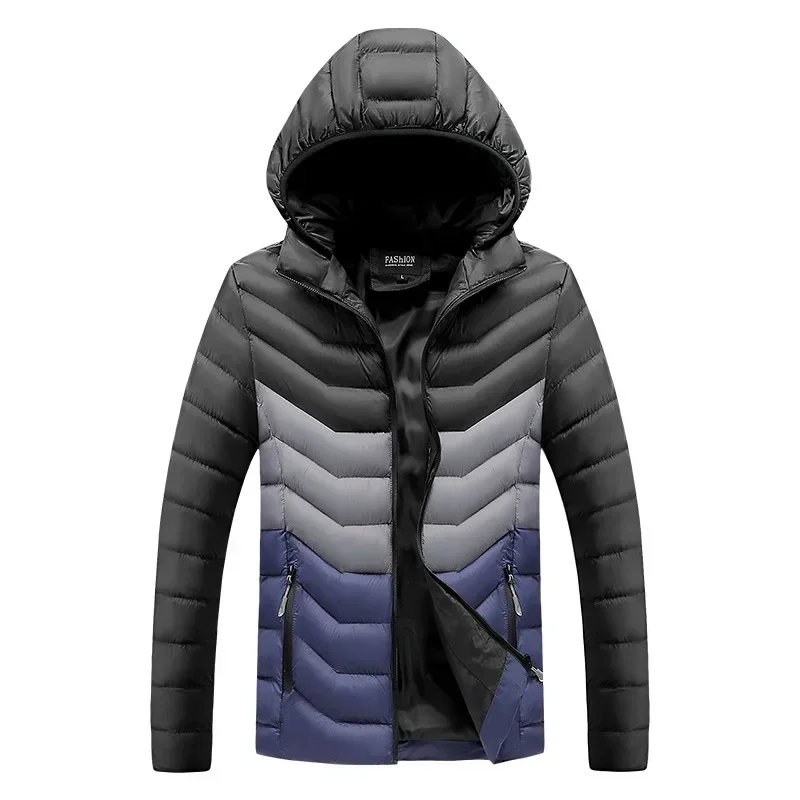 

Winter European and American Style Casual Men's Youth Hooded Cotton Jacket