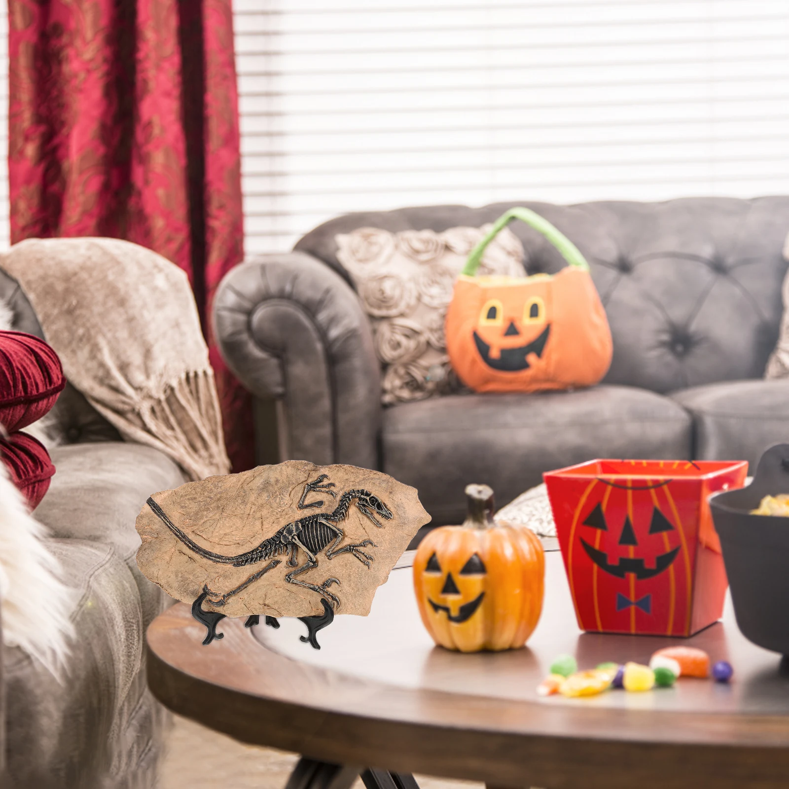 

1Set Dinosaur Fossil Resin Sculpture Durable Desktop Ornament for Learning Decoration Collection Dinosaur Fossil