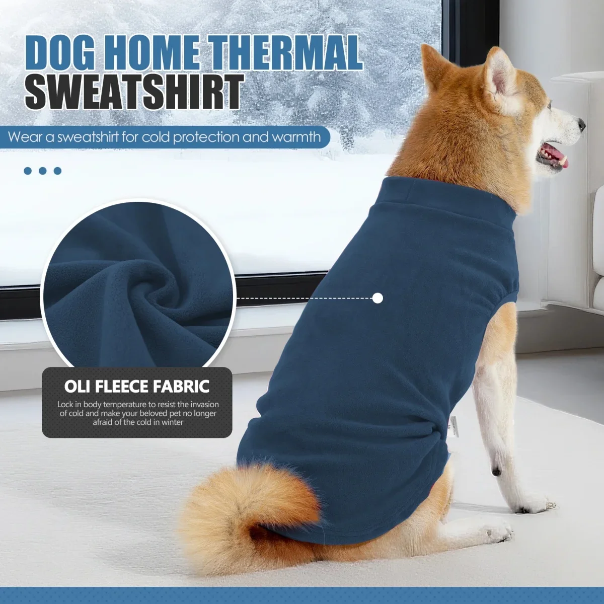 Cozy Solid Color Dog Sweater Soft Rug Washing Lightweight Dog Clothes Stretchy Pullover Dog  For Small Medium Large Dogs