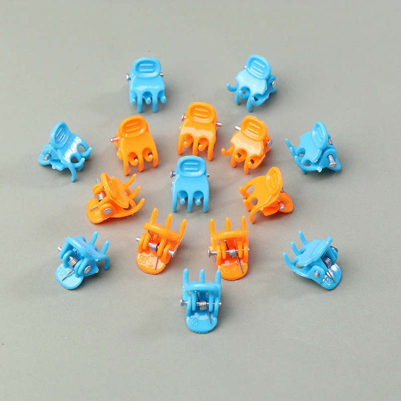 Plástico Borboleta Flores Fixer Suporte, Orquídea Clips, Jardim Vinha Stem, Plantas Escalada, Azul, Laranja, 5 Garras, 100pcs