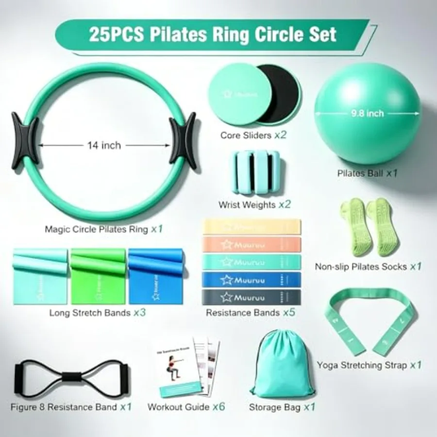 Pilates ring och boll set för hemmaträning för kvinnor_voghion.com
