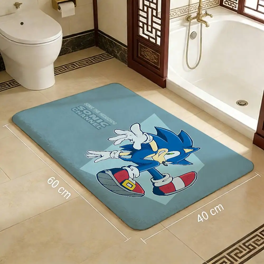 Game S-SonicS The H-HedgehogS Room Mats Retro Multiple Choice Living Room Kitchen Rug Non-Slip Welcome Rug