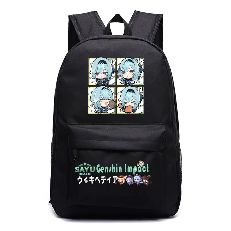 حقيبة ظهر Genshin Impact ذات سعة كبيرة للأطفال من Amber Yula Elementary Middle High School College Student Anime