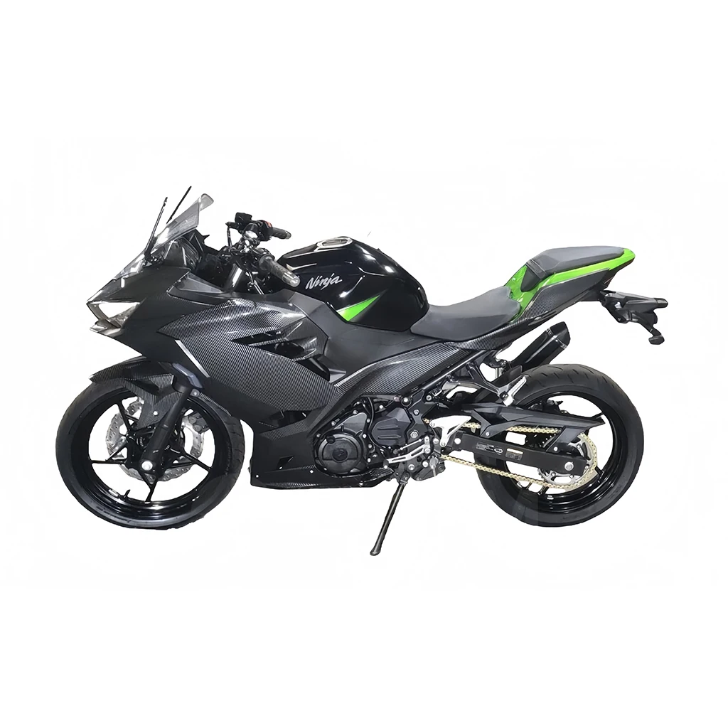 Carenagem completa de fibra de carbono para motocicleta, compatível com kawasaki ninja400 2018-2024 2019 2020 2022 2023, material abs leve