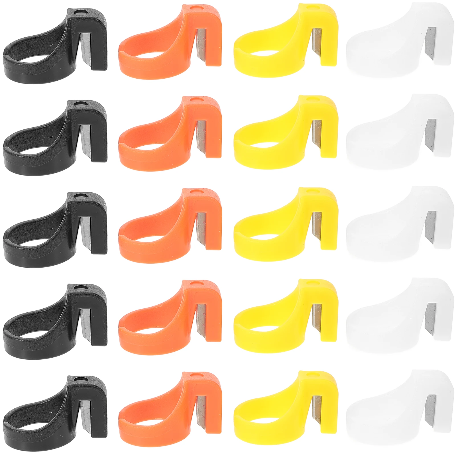 

20pcs Finger Ring Durable Plastic Metal Thread Cutting Tool Sewing Embroidery Crochet Knitting Supplies Hand Gadgets