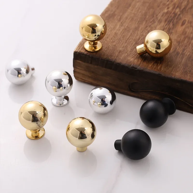 New Chinese Light Luxury Kitchen Cabinet Ball Handles Plastic Single Hole Drawer Wardrobe Door Knobs and Handles for Furniture