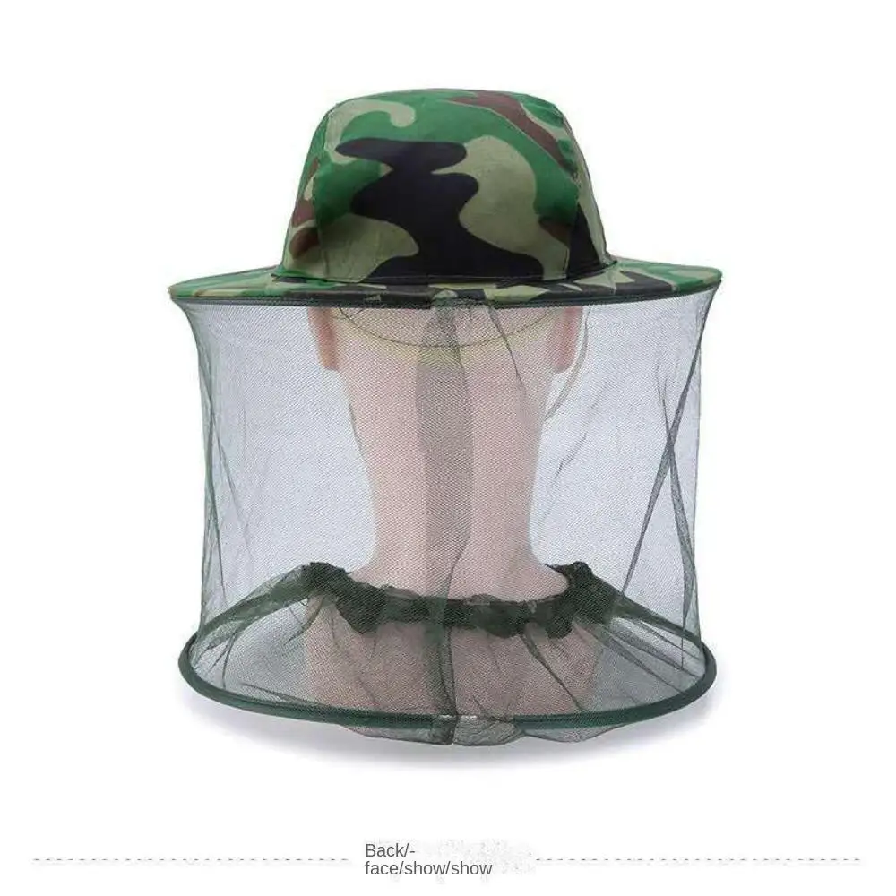 New Mosquito Prevention Gauze Hat Yellow 58cm Head Circumference Beekeeping Hat Green Shawl Hat Camping