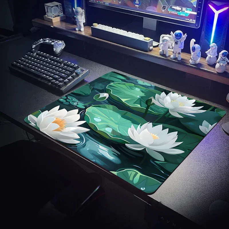 

Mouse Pad XXS Table pad Lotus Water Lily Computer mat Games Room Decoration Large Table Desk accessories Waterproof Expansionpad