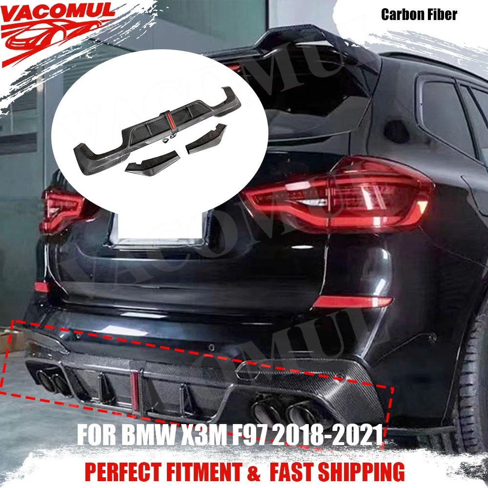 

VACOMUL Rear Diffuser With Light Diffuser Splitter Body Kits For BMW X3M F97 2018-2021 Car Rear Exterior Accessories