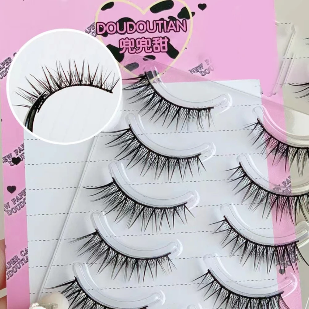 

Cute Fox Style Slanted Flying False Eyelashes Natural Manga Little Devil Cartoon Cosplay Lashes Thicken Whole Piece Fake Eyelash