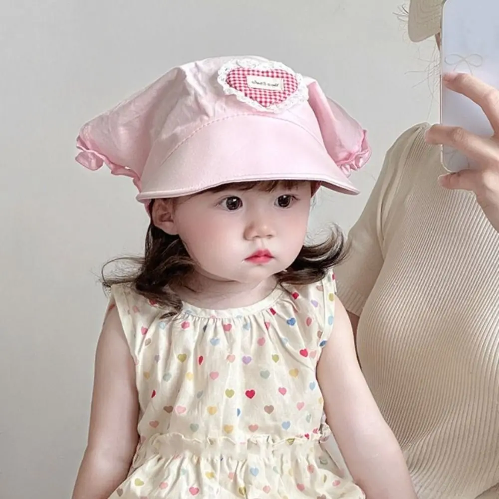 

New Children's Plaid Lace Hat Spring Summer Quick-dry Hair Scarf Cap Sweet Triangle Sunscreen Hat Girls