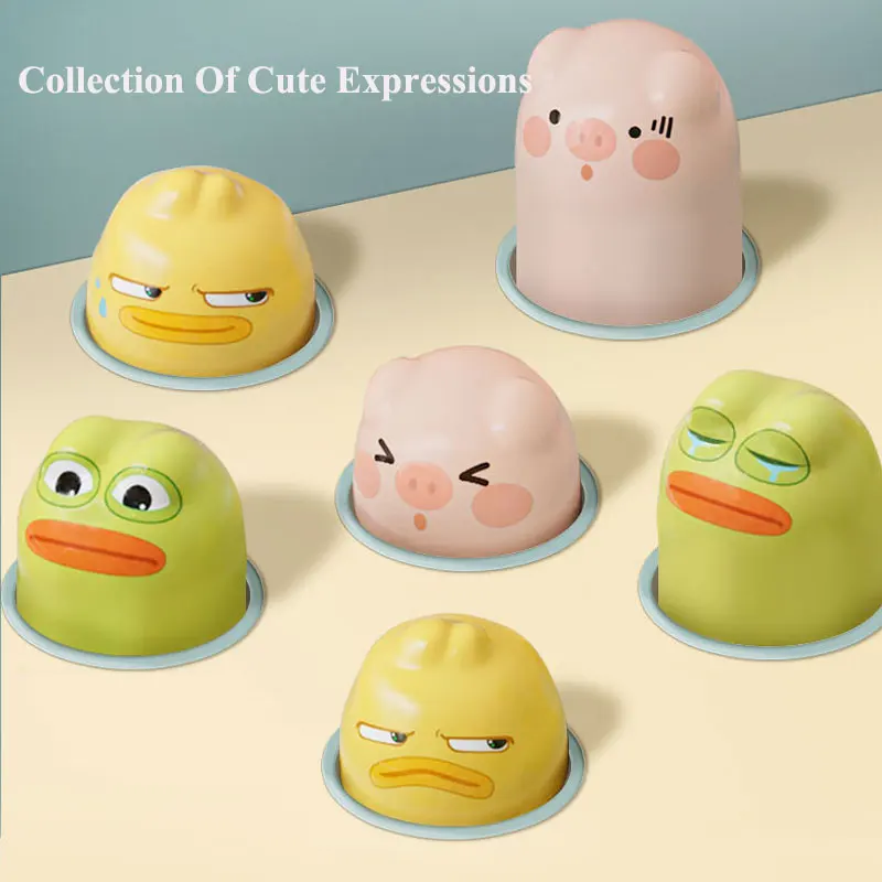 

Montessori Educational Puzzle Duck Frog Pig Baby Toy Learning Game Gift for 12 24 Months Toddler Boy Girl with Hammer