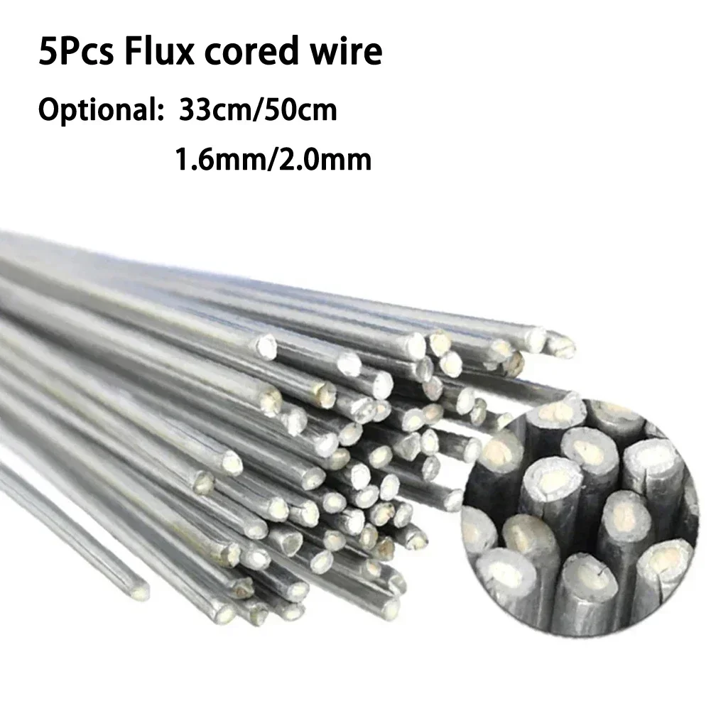 5/20pcs Welding Rod Flux Cored Wire Low Temperature Aluminum 1.6mm 2mm For Soldering Aluminum Copper Iron No Need Solder Powder