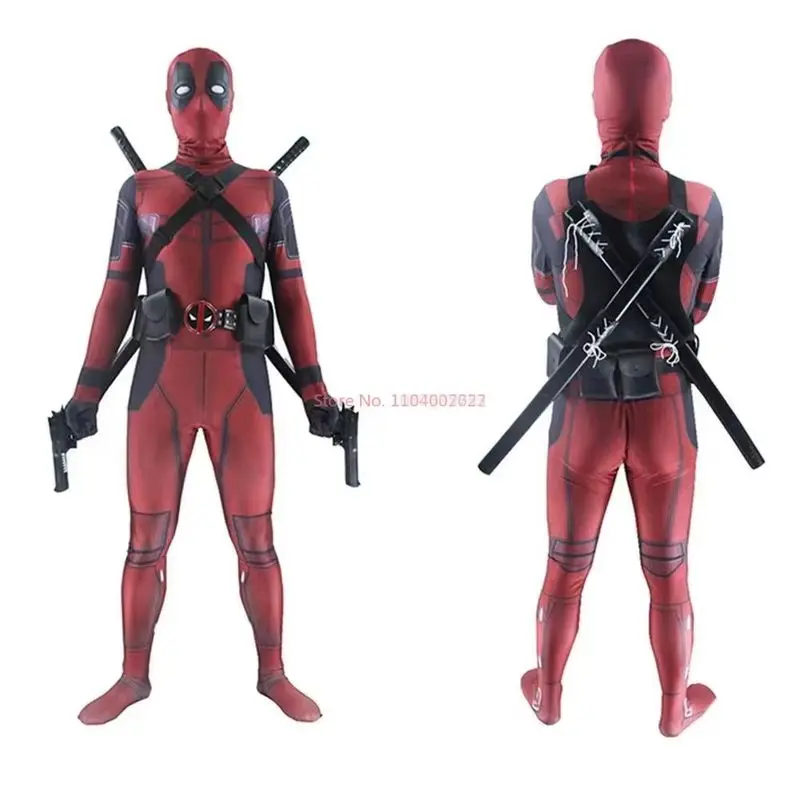 Hot Sell New Deadpool Belt  Accessories Superhero Adult Halloween Fancy Dress Dead Pool Costume Bag Party Cosplay Show Props