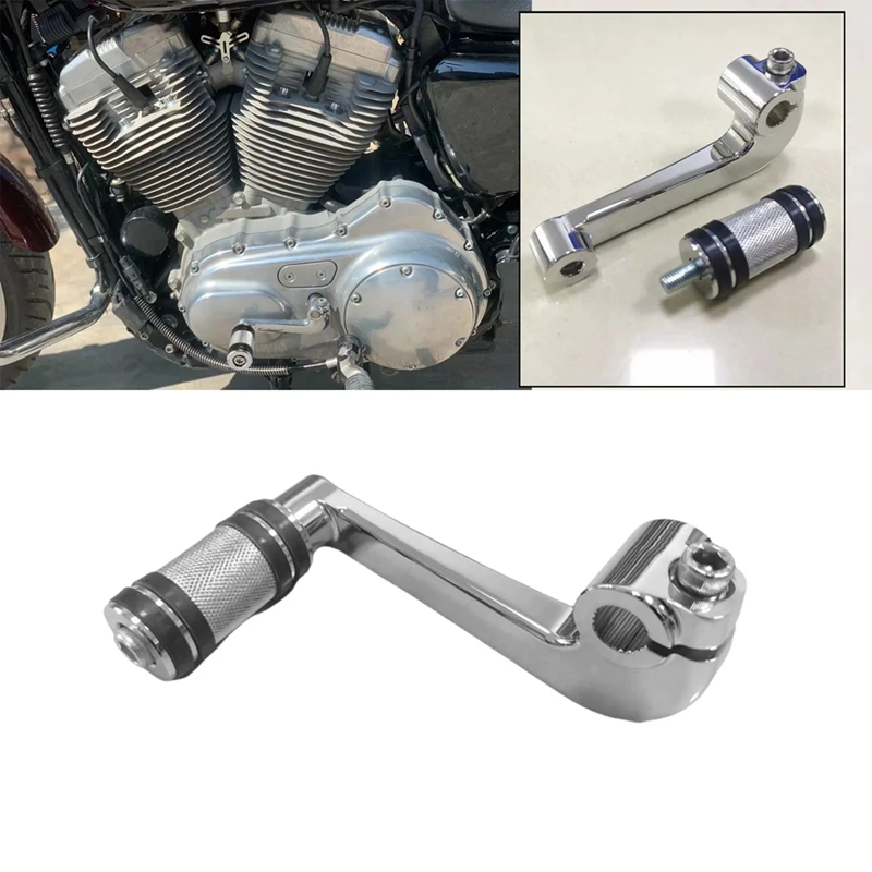 Chrome Mid Control Shift Lever Shifter with Pedal for XL883 1200 2004-2023 Lever Shifter Pedal