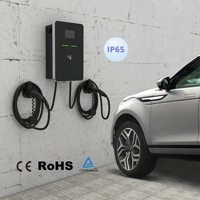 AC EV車用急速充電器、レベル2 EVSEウォールボックス、14KW、22KW、44KW、VW、BYD、商用EV車用充電器対応