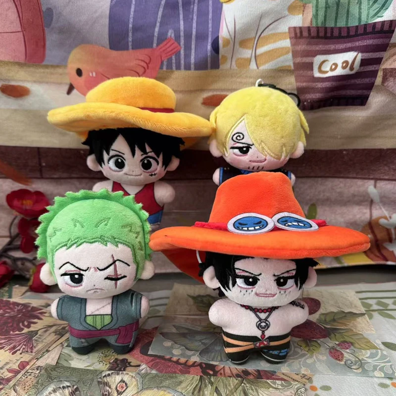 

One Piece Anime Surrounding Luffy Ace Sanji10CM Cotton Doll Starfish Body Zoro Plush Doll Pendant Classmate Christmas Gift