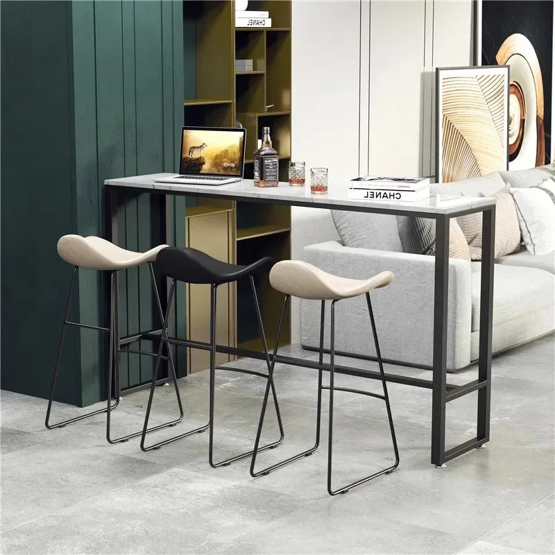 Moderne ontspannende hoge rugleuning Restaurante Unieke industriële eenvoudige barstoelen Lichte luxe toonbank Ergonomisch Muebles-meubilair