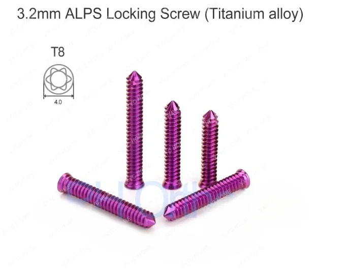 3.2mm ALPS Titanium Alloly Locking Screws Veterinaria  Mascotas Orthopedic Implant Tools Instruments Medical Equiipment