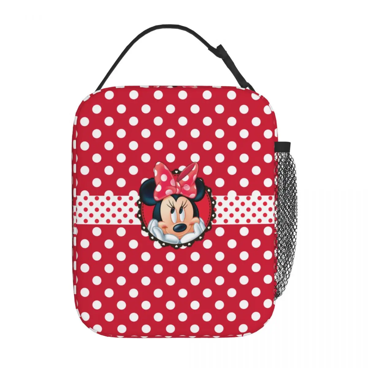 Cute Minnie Mouse Print Thermal Insulated Lunch Bags for Girl Women Portable Bento Box Cooler Thermal Lunch Boxes