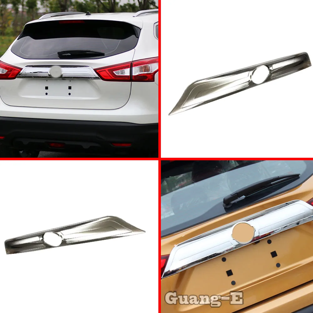 

Car Styling ABS Chrome Rear License Trunk Plate Door Bottom Tailgate Frame Plate Trim 1PCs For Nissan Qashqai J11 2016 2017 2018