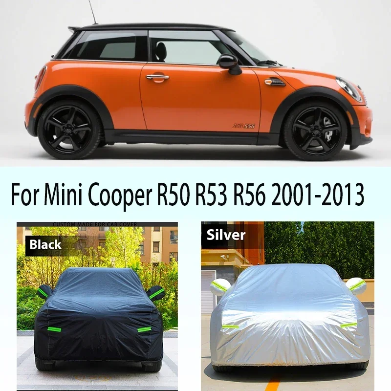 

For Mini Cooper R50 53 56 2001-2013Full Car Cover Outdoor Auto Sun Shade Anti-UV Snow Rain Protection Waterproof Cover Dustproof