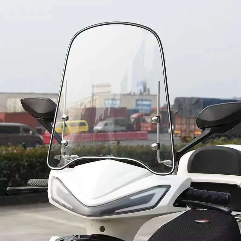 Electric scooter windscreen, electric vehicle windshield, motorcycle windshield, tricycle front windscreen, windproof transparen