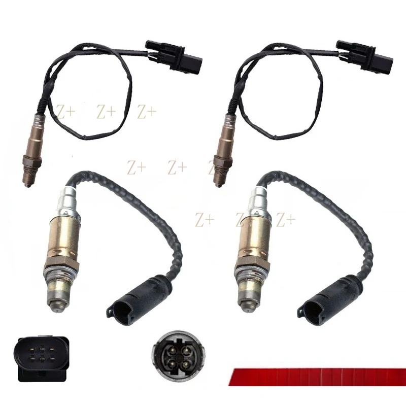 Z+  For 2004 2005 2006 BMW X5 4.4L 4.8L Set of 4 Oxygen O2 Sensor UpDown 234-4472